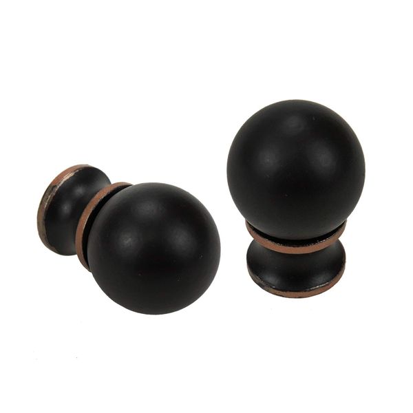 LC LICTOP Oil Rubbed Bronze Ball Lamp Finial for Lamp Shade (24x35mm) 2pcs