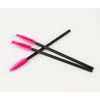 Kittro 100 Pcs Disposable Eyelash Brush, Eyebrow Brush, Screw Brush, Eye Makeup, Cosmetics (Rose Color)