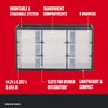 CRAFTSMAN Plastic Storage Organizer Bin System, 9 Compartment, Modular, Home Office (‎CMST40709)