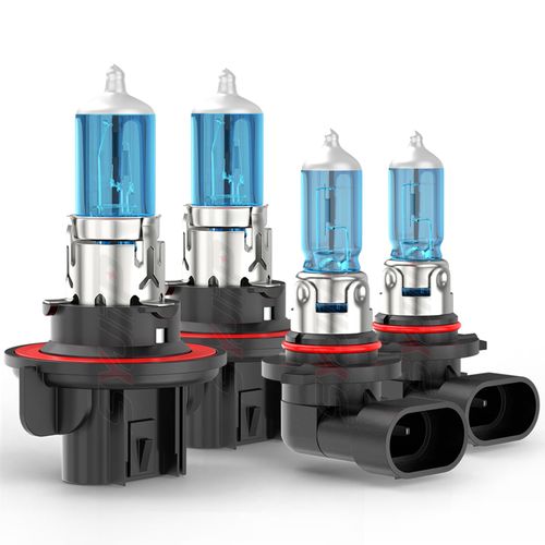 SYJIIP Headlight Bulbs Compatible for Dodge Dakota Headlights 2005 2006 2007 2008 2009, H13 9008 High Low Beam Halogen Headlamp Combo 9145 Fog Light, 6000K Bright White, Pack of 4