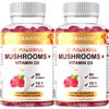 Vitamatic Mushroom Complex with D3, 60 Pectin Based Gummies, (Pack of 2)