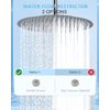 16 Inch Large Ceiling Rainfall Shower Head Brushed Nickel - All Metal Stainless 