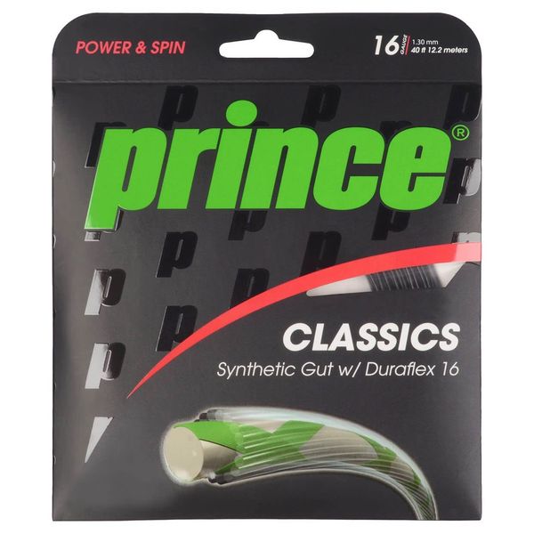 Prince Synthetic Gut Dura Flex String Set - Black, 1.3 Mm