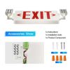 Spectsun 6 Packs Led Exit Light Red Exit Sign with Lighting Combo Battery Backup