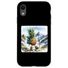 iPhone XR Pineapple Hiking Up Mountain With Backpack. Walking Terrain Case