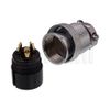 10101510137 Circular Cable Connector 3 Pin Female Silver Locking Ring