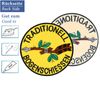 Traditionell BOGENSCHIESSEN Langbogen Sportbogen Pfeile Aufbügler Aufnäher Patch