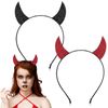 2 Pack Devil Ears - Black & Red Devil Horns Headband for Halloween Cosplay