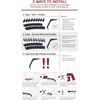 ALL-FIT 2.5in Universal Fit Front Bumper Spoiler Lip Splitter Protector (Red)