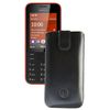 Favory® Protective Mobile Phone Case for Nokia 105 with Pull-Up Tab Feature Black