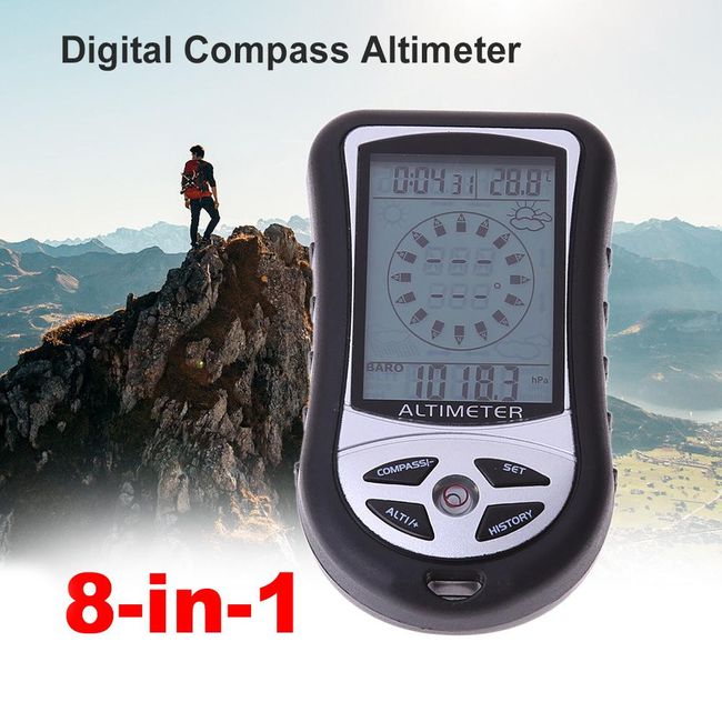 4 In1 Digital Altimeter Barometer Thermometer Compass with Hanging