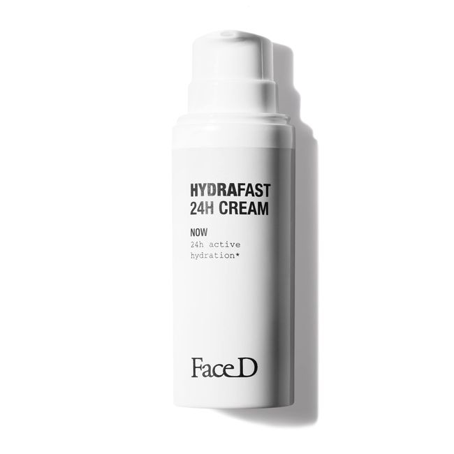 Face D - Hydraftast 24H feuchtigkeitsspendende und beruhigende Creme mit Hyaluronsäure und Vitamin C+E, SPF15, 50 ml