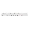 Mercury 6 Gang Extension Lead 2.0m White