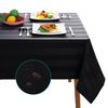 Table Cloth Tablecloths Square and Rectangular Premium Fabric Tablecloth, Waterproof & Wipeable Table Covers - Washable Long Table Cloths, Extra Large (Black, 137x137cm)