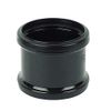 110MM Push Fit Double Socket Coupling - Black Soil Pipe and Ring Seal Fittings
