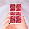 Retro 60's Pink Flower Pattern Clear Water-Slide Nail Designs