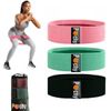 NWT 3 PACK PEACHY THICK ELASTIC STRETCH FABRIC BOOTY EXERCISE BANDS & CARRY CASE