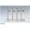 Kit (not painted) N gauge single wire overhead line pole pieces 16 2183