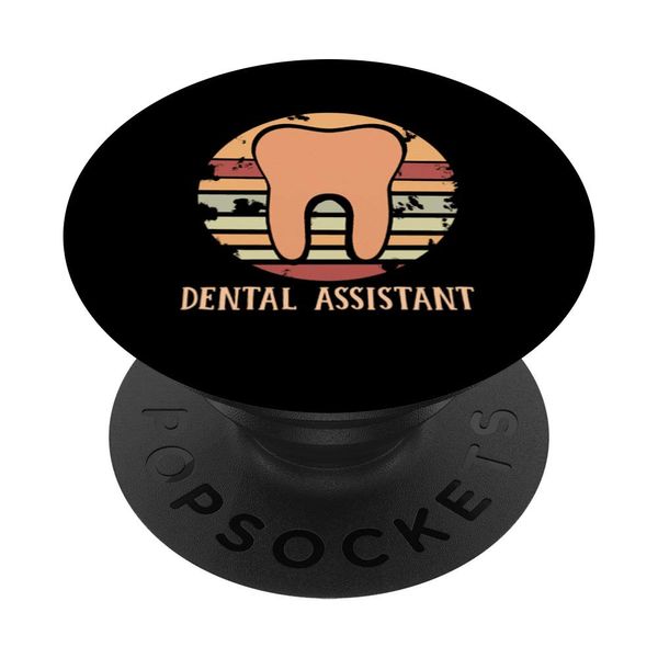 Dental assistant tooth dentistry teeth gift funny work job PopSockets Grip and Stand for Phones and Tablets