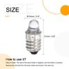 sourcing map E10 Screw Base LED Flashlight Bulbs DC 3V White Light Mini Lamps, Pack of 5