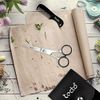 Tecto 4.5" Beard Moustache Scissors with Comb & Pouch, Stainless Steel Eyebrow, Ear & Nose Small Hair Scissors Multi Functions Men Facial Hair Grooming kit Gift Set