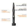 Jerax tools H.S.S Aligning Reamer, 11/16" Cutter Diameter with Hex Shank, Spiral Flute