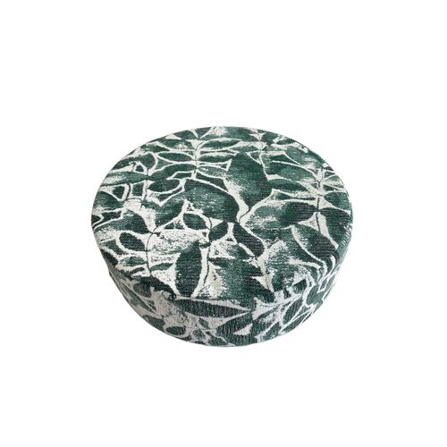 Gold Round Floor Cushion 40 High Resilience (Cover Only, Abisco Green)