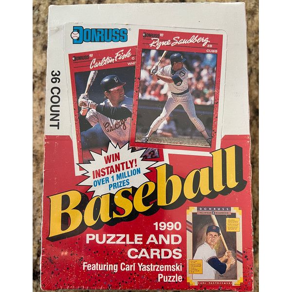 1990 Donruss Baseball Card Wax Pack Box (36 Count)