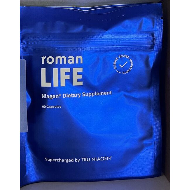 Roman LIFE Niagen Dietary Supplement 60 Capsules 300mg