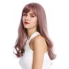 WIG ME UP - D048-612 Lady Quality Wig long straight slighly curled curved tips bangs fringe dark pink