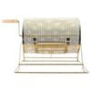 Raffle Ticket Drum - Ticket Spinner Holds Up to 2500 Tickets or 80 Ping Pong Balls for Professional Raffles or Drawings by Trademark Poker (Gold)