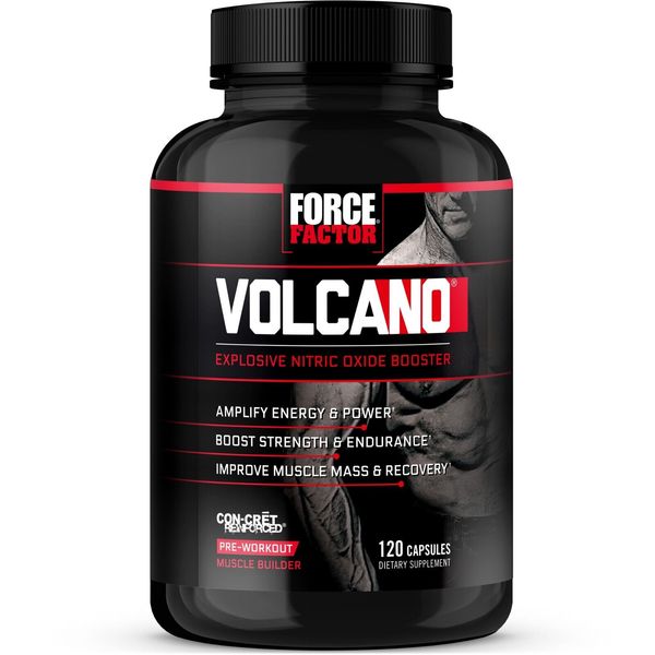 VolcaNO Pre-Workout Nitric Oxide Booster with Creatine - Build Muscle and Pump
