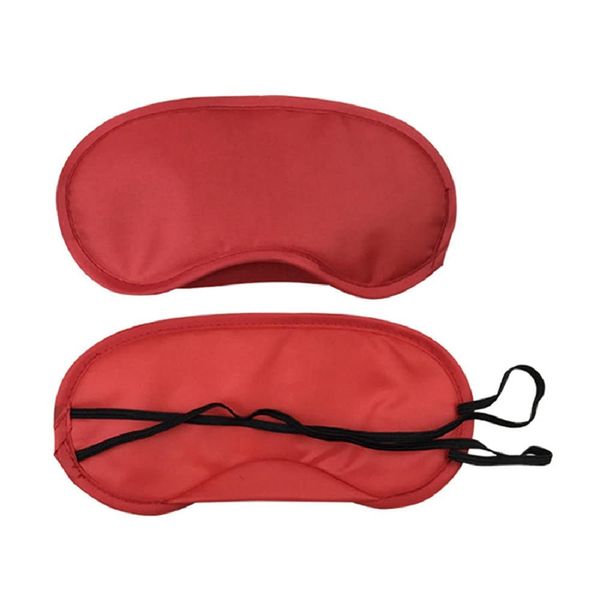 CMJ 2 x RED Eye Mask Travel Sleep Masks Eyemask Blindfold with Nose Pad