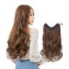 AISI HAIR Half Wig, Extensions, Collar, Curly, Women's, Wave, Loose, Fluffy, Clip Included, Light Brown, Heat Resistant, Small Face, Natural