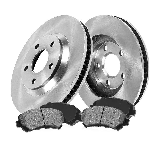 CRK11252 FRONT 276 mm Premium OE 5 Lug [2] Brake Disc Rotors + [4] Metallic Brake Pads