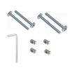 Furniture Bolt Nut Set Screw, M6x100mm Thread, Long with Barrel Nuts