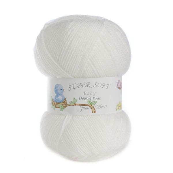 James Brett Acrylic Baby Double Knitting Yarn Supersoft DK Knit Wool 1 x 400g Ball (White - 4BB04)