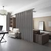 A&F Rod Décor - Caleb Multi-Angle Room Divider/Bedroom Canopy/Ceiling Rod Adjustable 66-120 inch One Sided - Cocoa