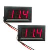 VKLSVAN 2pcs 0.56" 3 Wire DC0-100V Red LED Digital Voltmeter