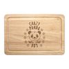 Crazy Panda Boy Stars Rectangular Wooden Chopping Board