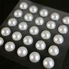 131 Rhinestone Stickers (Deco Stickers), Pearl Type, 0.4 inch (10 mm), White, 2 Sheets, Glitter Plump Round