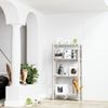 4 Tier Wire Shelving Stackable Tan Shelf Kitchen Pantry Book Shelves Rack 48 in
