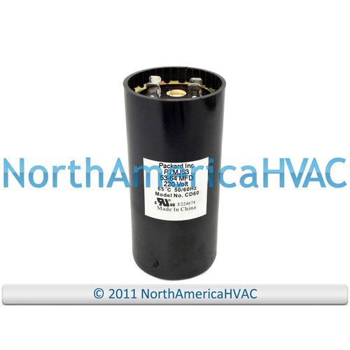 Motor Start Capacitor 53-64 MFD 220-250 Volt VAC Fits Packard PTMJ53 TTMJ53