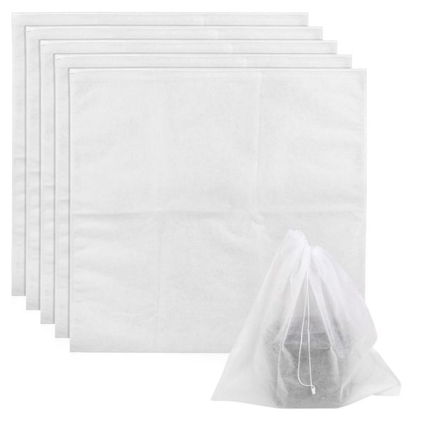 Atpwonz Nonwoven Storage Bag, Set of 5, Bag Storage, Shoe Bag, Bag Storage, Non-Woven Protective Bag, Bag Storage Bag, Bag Storage Bag, Dust Dust, W19.7 x H19.7 inches (50 x 50 cm), White