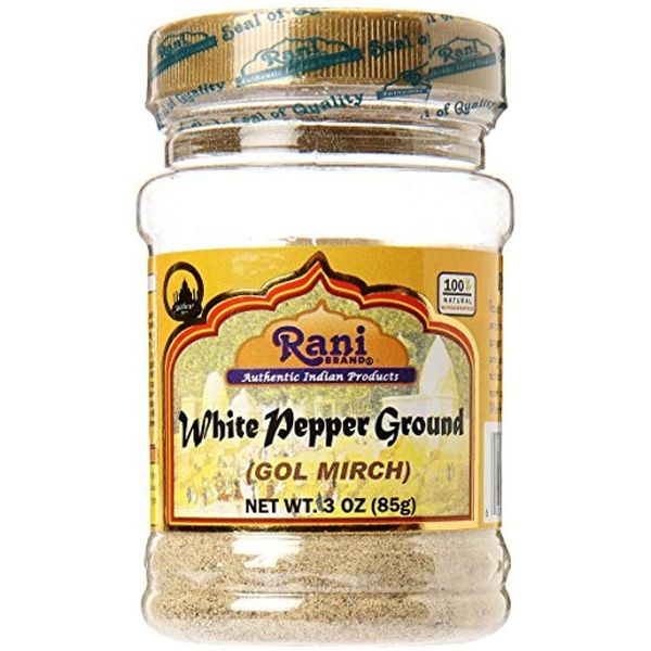 Rani White Pepper (Peppercorns) Ground, Spice 3oz (85g)