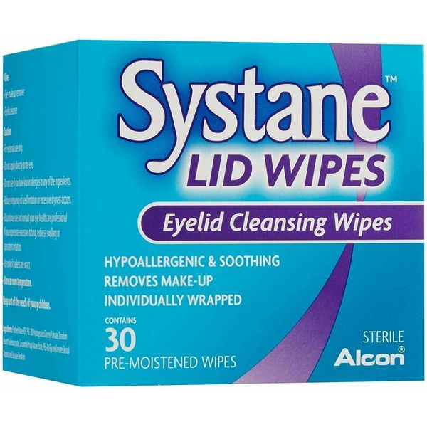 Systane Alcon Lid Wipes Eyelid Cleansing Wipes Sterile Pre-Moistened 30 Count