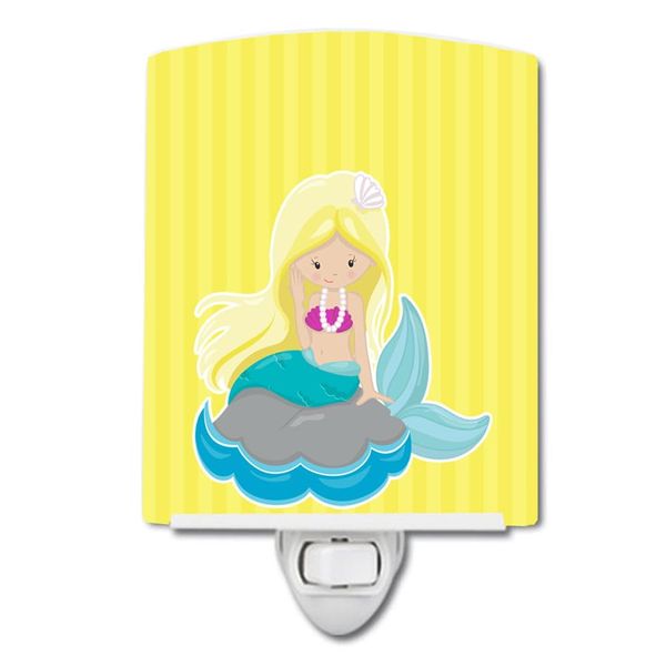 Beach Mermaid Blonde Hair No.2 Ceramic Night Light