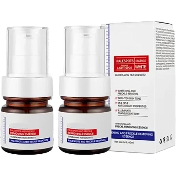 2 Stück Aobenz-Aufhellungs- und Sommersprossenentfernungs-Essenz, Vitamin-C-Makel-Serum für das Gesicht, Aobenz-Anti-Flecken-Serum, Serum zur Korrektur dunkler Flecken