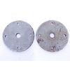 2-Pcs VINTAGE STEEL 3-1/4"ID ROUND Handrail Post Threaded Bracket Mount Plate SI