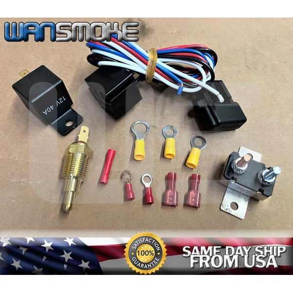 NEW 145~160 Electric Engine Fan Thermostat Temperature Relay Switch Sensor Kit